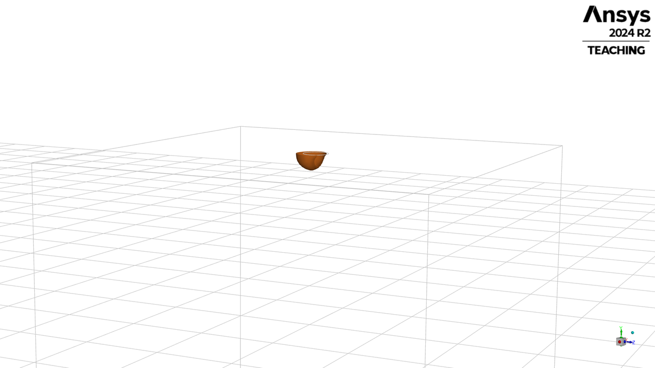 3D view of the asymmetric ice-ball at t = 60 s.